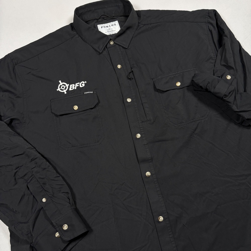 Poncho Outdoors Shirt Mens XXL‎ Black Blue Force Gear BFG Tactical Utility